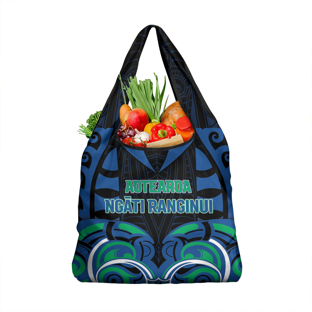 Aotearoa Ngati Ranginui Grocery Bag New Zealand Traditional Maori Pattern DT05 1-pack One Size Navy - Polynesian Pride