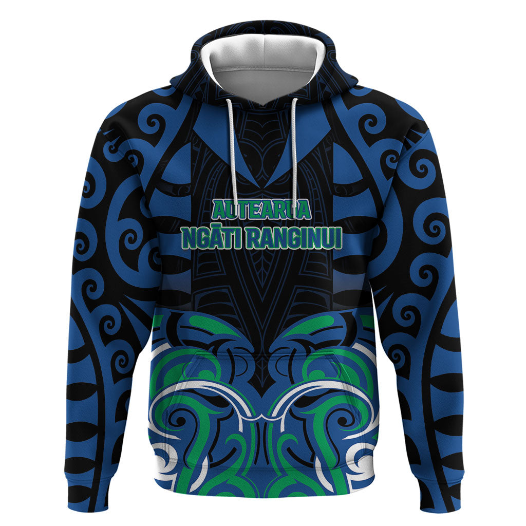 Custom Aotearoa Ngati Ranginui Hoodie New Zealand Traditional Maori Pattern DT05 Pullover Hoodie Navy - Polynesian Pride