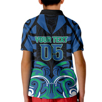 Custom Aotearoa Ngati Ranginui Kid Polo Shirt New Zealand Traditional Maori Pattern DT05 - Polynesian Pride