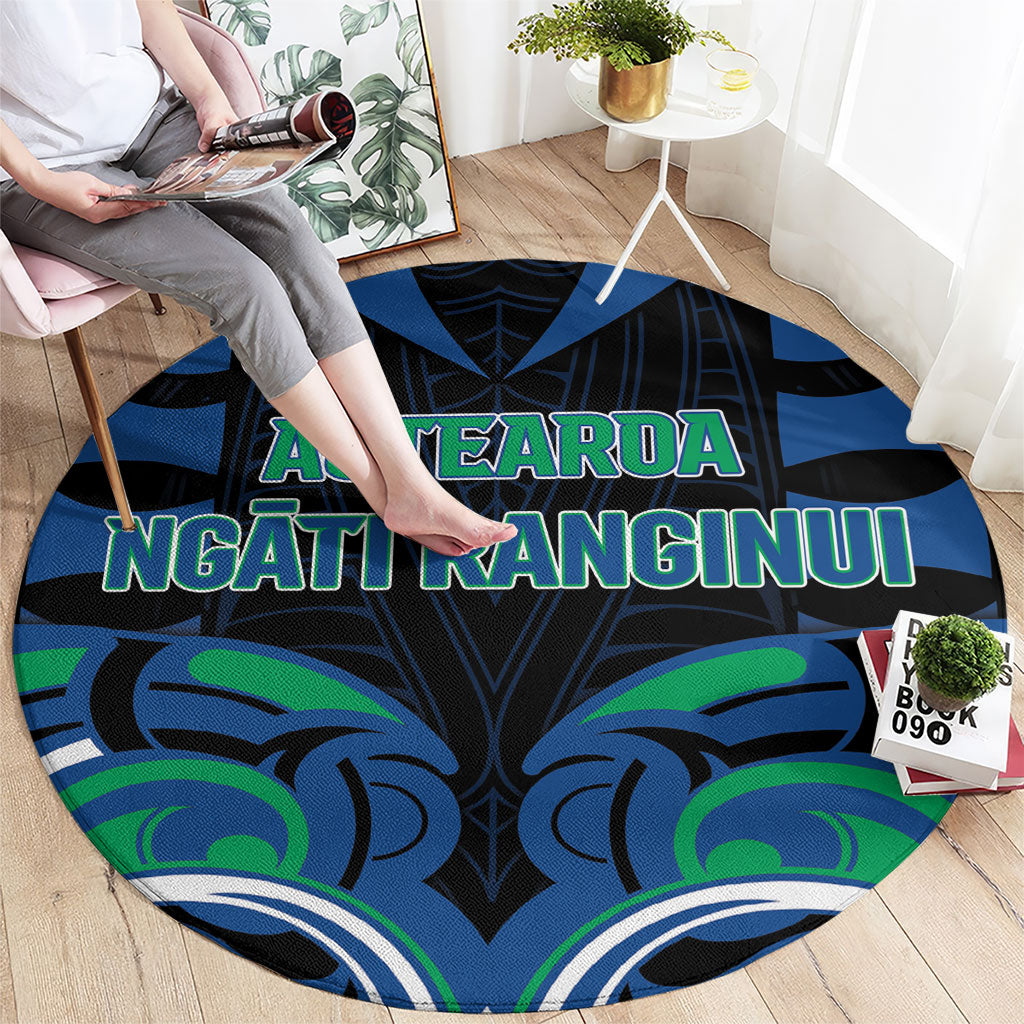 Aotearoa Ngati Ranginui Round Carpet New Zealand Traditional Maori Pattern DT05 - Polynesian Pride