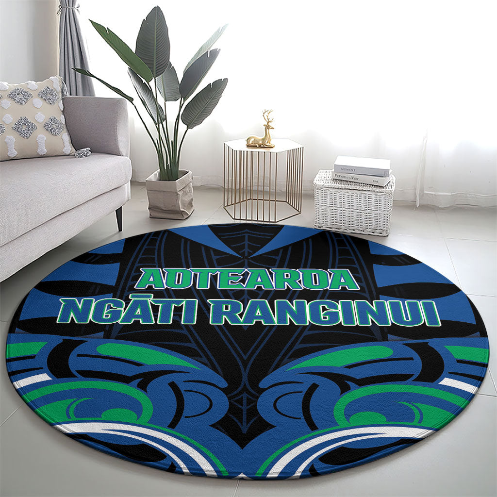 Aotearoa Ngati Ranginui Round Carpet New Zealand Traditional Maori Pattern DT05 - Polynesian Pride