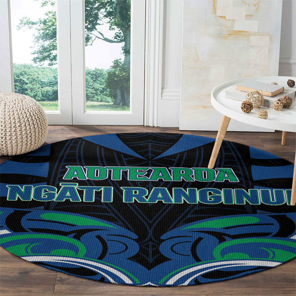 Aotearoa Ngati Ranginui Round Carpet New Zealand Traditional Maori Pattern DT05 - Polynesian Pride