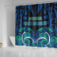 Aotearoa Ngati Ranginui Shower Curtain New Zealand Traditional Maori Pattern DT05 - Polynesian Pride