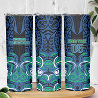 Custom Aotearoa Ngati Ranginui Skinny Tumbler New Zealand Traditional Maori Pattern DT05 - Polynesian Pride
