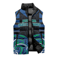 Custom Aotearoa Ngati Ranginui Sleeveless Puffer Jacket New Zealand Traditional Maori Pattern DT05 - Polynesian Pride
