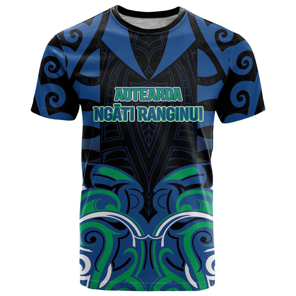 Custom Aotearoa Ngati Ranginui T Shirt New Zealand Traditional Maori Pattern DT05 Navy - Polynesian Pride