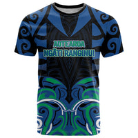 Custom Aotearoa Ngati Ranginui T Shirt New Zealand Traditional Maori Pattern DT05 Navy - Polynesian Pride