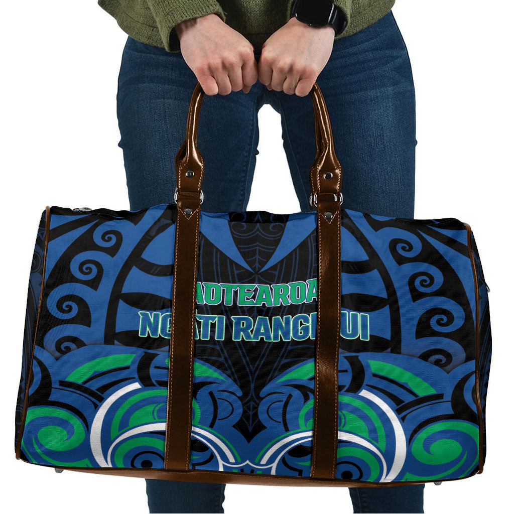 Aotearoa Ngati Ranginui Travel Bag New Zealand Traditional Maori Pattern DT05 Navy - Polynesian Pride