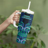 Custom Aotearoa Ngati Ranginui Tumbler With Handle New Zealand Traditional Maori Pattern DT05 - Polynesian Pride