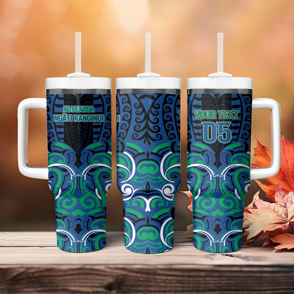 Custom Aotearoa Ngati Ranginui Tumbler With Handle New Zealand Traditional Maori Pattern DT05 - Polynesian Pride