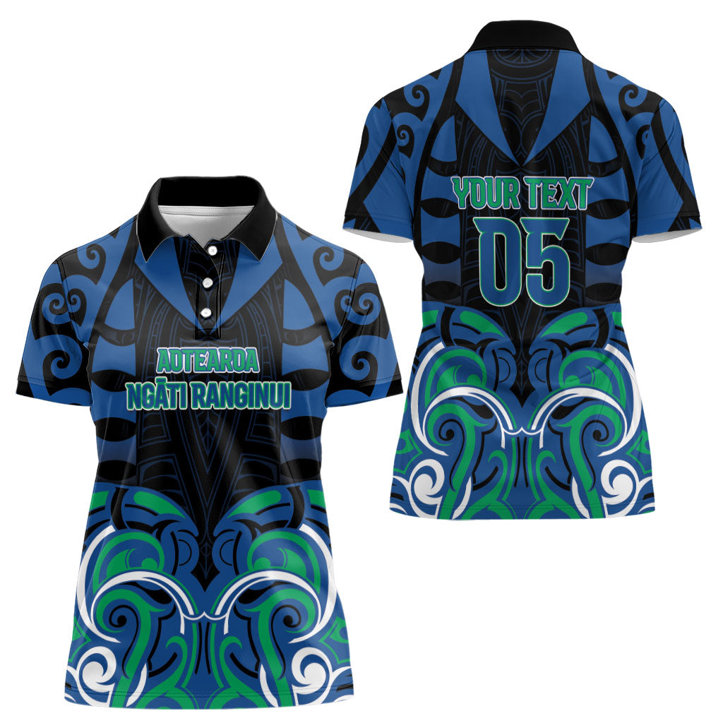 Custom Aotearoa Ngati Ranginui Women Polo Shirt New Zealand Traditional Maori Pattern DT05 - Polynesian Pride