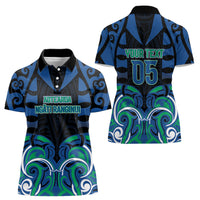 Custom Aotearoa Ngati Ranginui Women Polo Shirt New Zealand Traditional Maori Pattern DT05 - Polynesian Pride