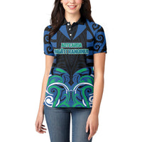Custom Aotearoa Ngati Ranginui Women Polo Shirt New Zealand Traditional Maori Pattern DT05 - Polynesian Pride