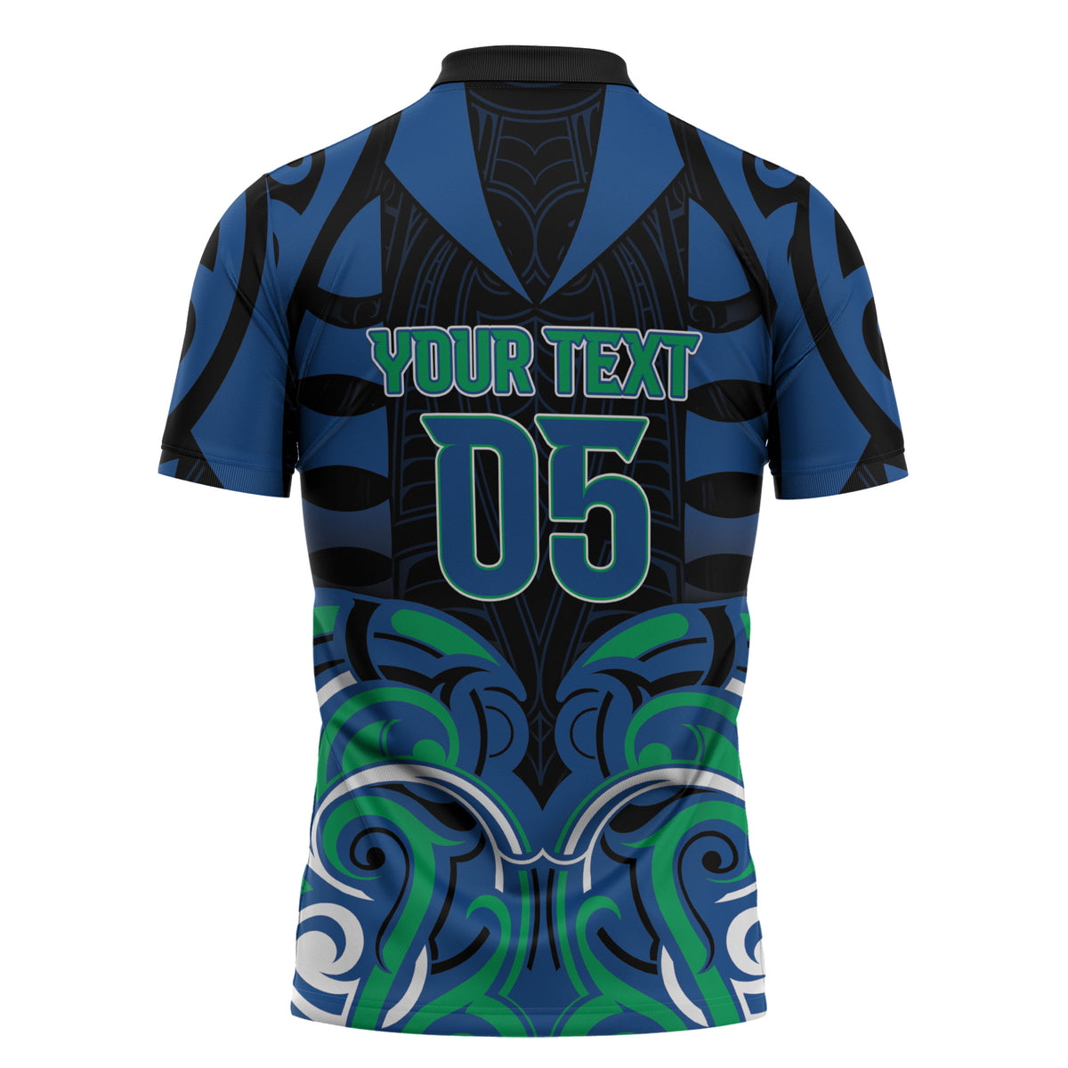Custom Aotearoa Ngati Ranginui Zipper Polo Shirt New Zealand Traditional Maori Pattern DT05 - Polynesian Pride