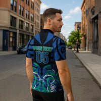 Custom Aotearoa Ngati Ranginui Zipper Polo Shirt New Zealand Traditional Maori Pattern DT05 - Polynesian Pride
