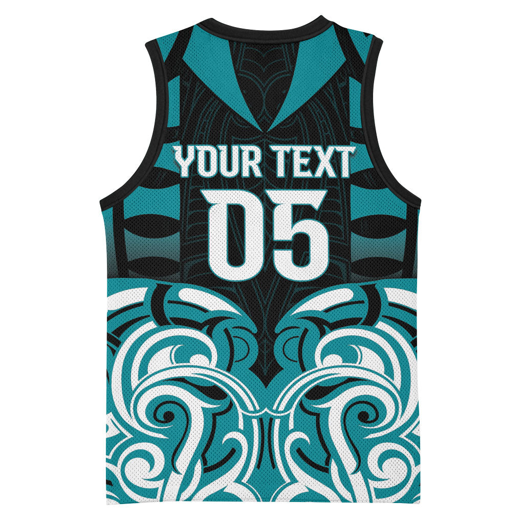 Custom Aotearoa Tapuika Basketball Jersey New Zealand Traditional Maori Pattern DT05 - Polynesian Pride