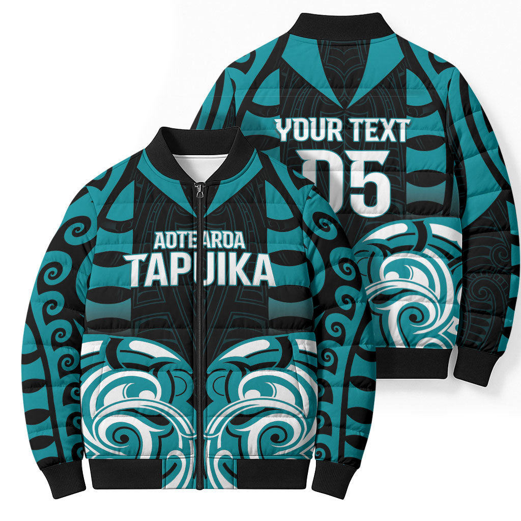 Custom Aotearoa Tapuika Bomber Puffer Jacket New Zealand Traditional Maori Pattern DT05 - Polynesian Pride