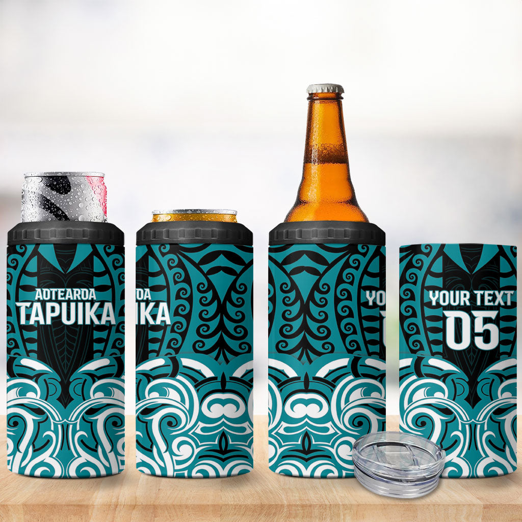 Custom Aotearoa Tapuika 4 in 1 Can Cooler Tumbler New Zealand Traditional Maori Pattern DT05 - Polynesian Pride