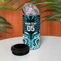 Custom Aotearoa Tapuika 4 in 1 Can Cooler Tumbler New Zealand Traditional Maori Pattern DT05 - Polynesian Pride