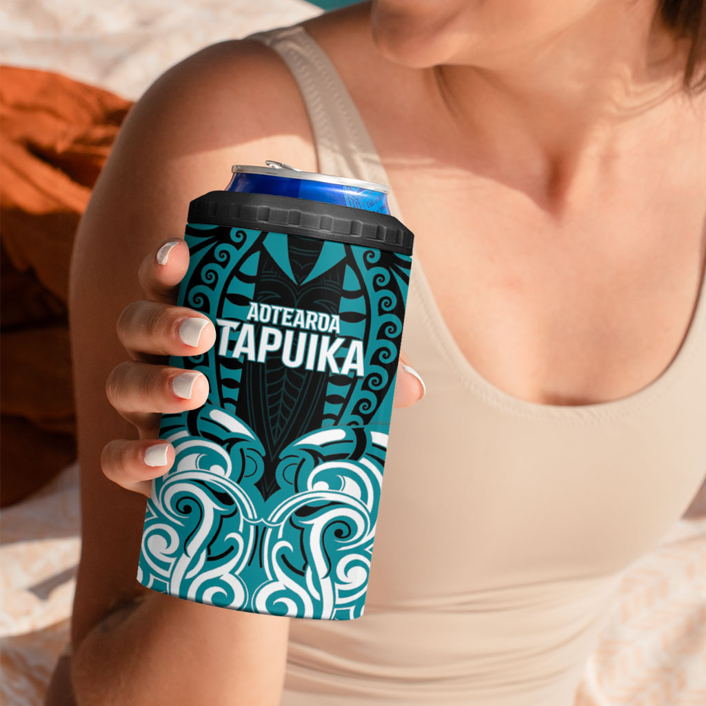 Custom Aotearoa Tapuika 4 in 1 Can Cooler Tumbler New Zealand Traditional Maori Pattern DT05 - Polynesian Pride