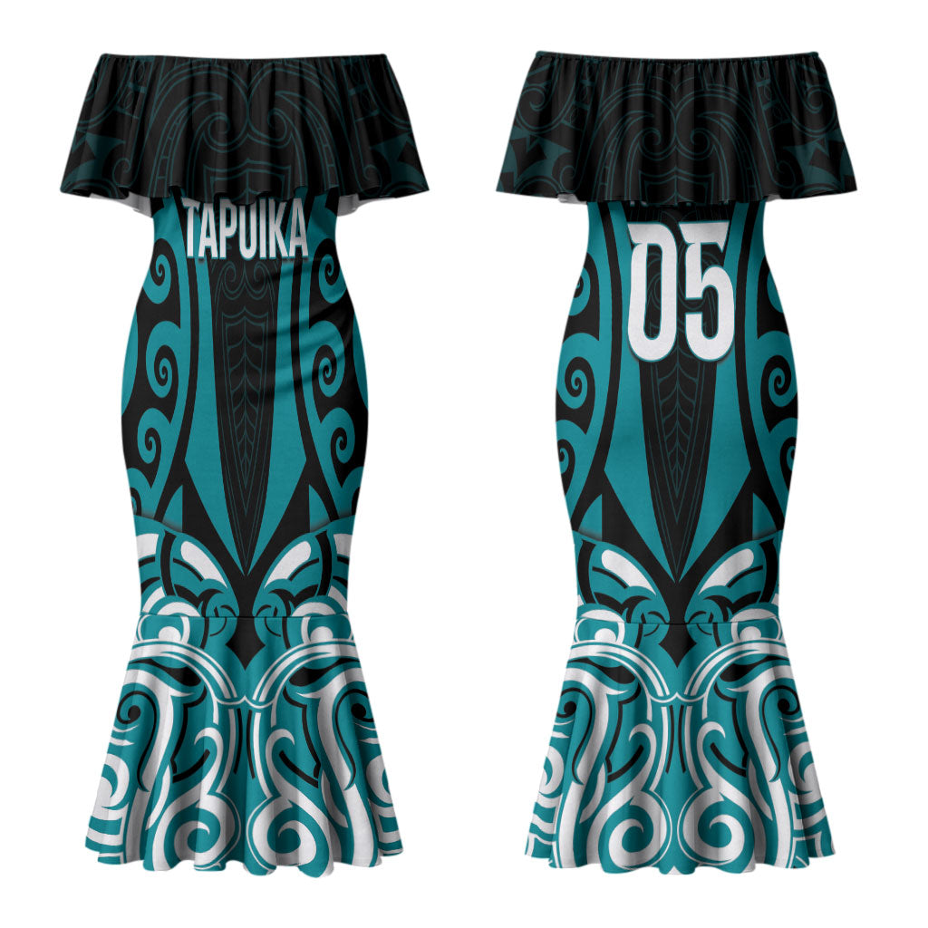 Custom Aotearoa Tapuika Couples Matching Mermaid Dress and Hawaiian Shirt New Zealand Traditional Maori Pattern DT05 - Polynesian Pride