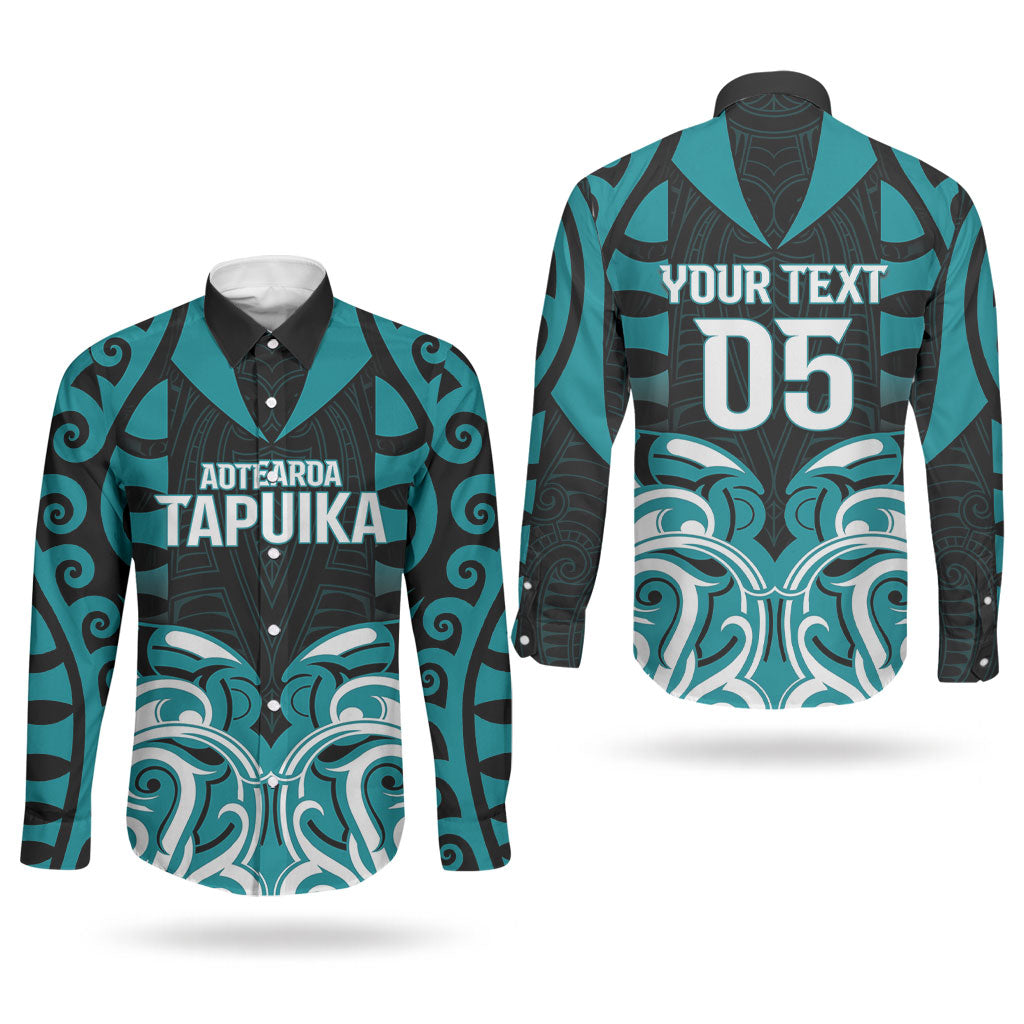 Custom Aotearoa Tapuika Couples Matching Summer Maxi Dress and Long Sleeve Button Shirt New Zealand Traditional Maori Pattern DT05 - Polynesian Pride