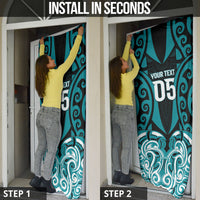 Custom Aotearoa Tapuika Door Cover New Zealand Traditional Maori Pattern DT05 - Polynesian Pride