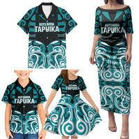 Custom Aotearoa Tapuika Family Matching Puletasi and Hawaiian Shirt New Zealand Traditional Maori Pattern DT05 - Polynesian Pride