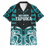 Custom Aotearoa Tapuika Hawaiian Shirt New Zealand Traditional Maori Pattern DT05 Teal - Polynesian Pride