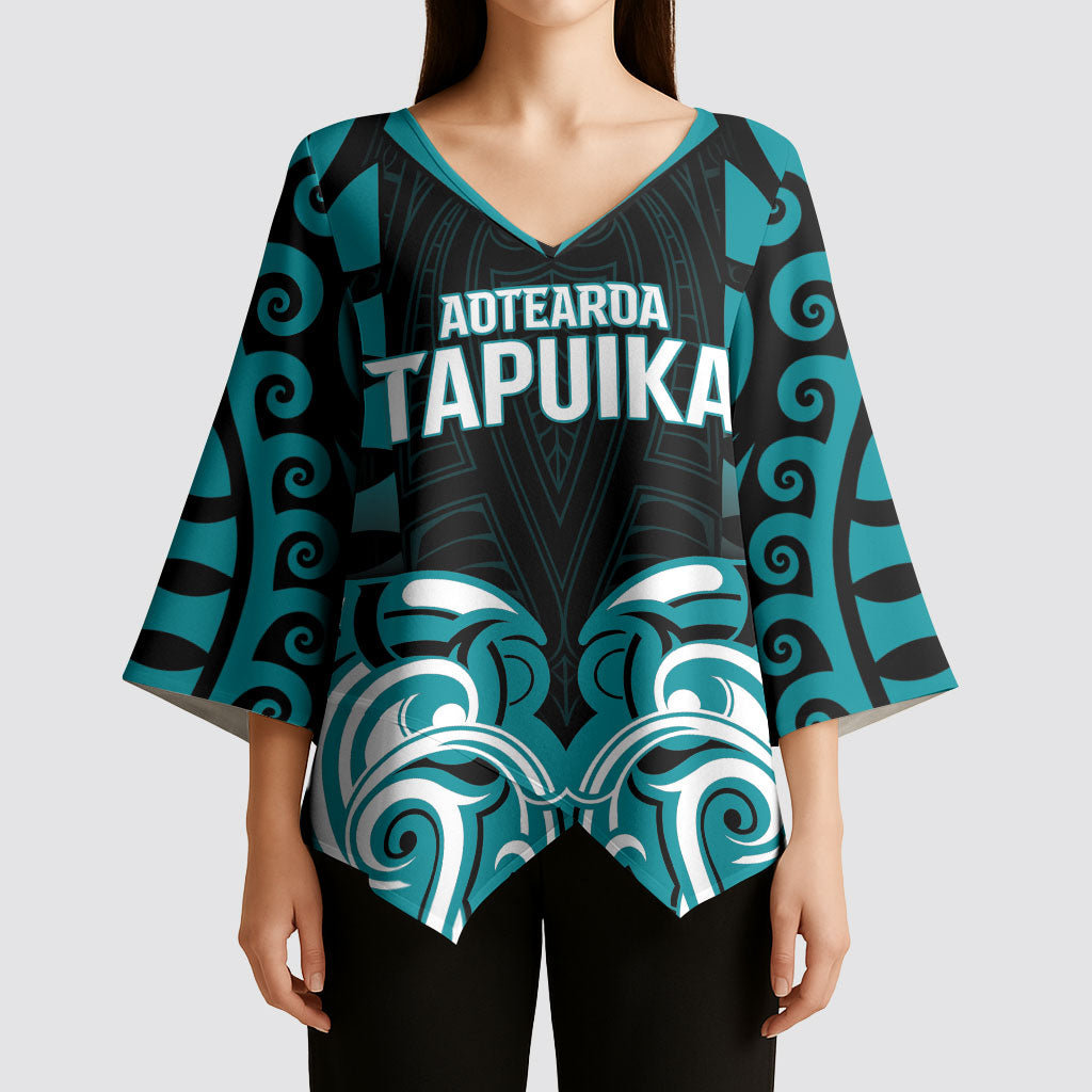 Custom Aotearoa Tapuika Kimono Sleeve Blouse New Zealand Traditional Maori Pattern DT05 - Polynesian Pride