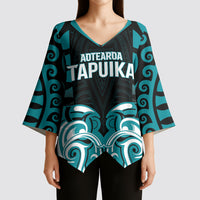 Custom Aotearoa Tapuika Kimono Sleeve Blouse New Zealand Traditional Maori Pattern DT05 - Polynesian Pride