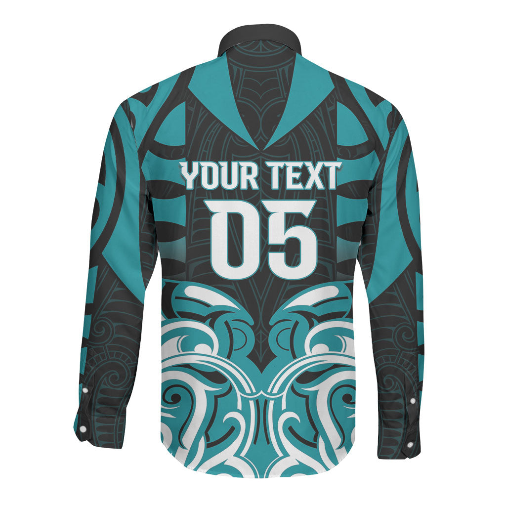 Custom Aotearoa Tapuika Long Sleeve Button Shirt New Zealand Traditional Maori Pattern DT05 - Polynesian Pride