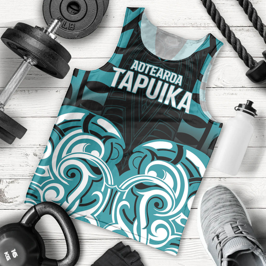 Custom Aotearoa Tapuika Men Tank Top New Zealand Traditional Maori Pattern DT05 - Polynesian Pride