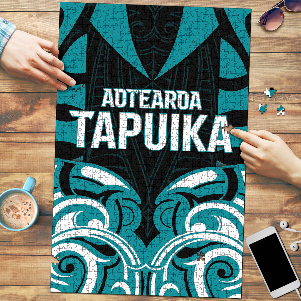 Aotearoa Tapuika Puzzle New Zealand Traditional Maori Pattern DT05 Teal - Polynesian Pride