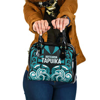 Aotearoa Tapuika Shoulder Handbag New Zealand Traditional Maori Pattern DT05 One Size Teal - Polynesian Pride