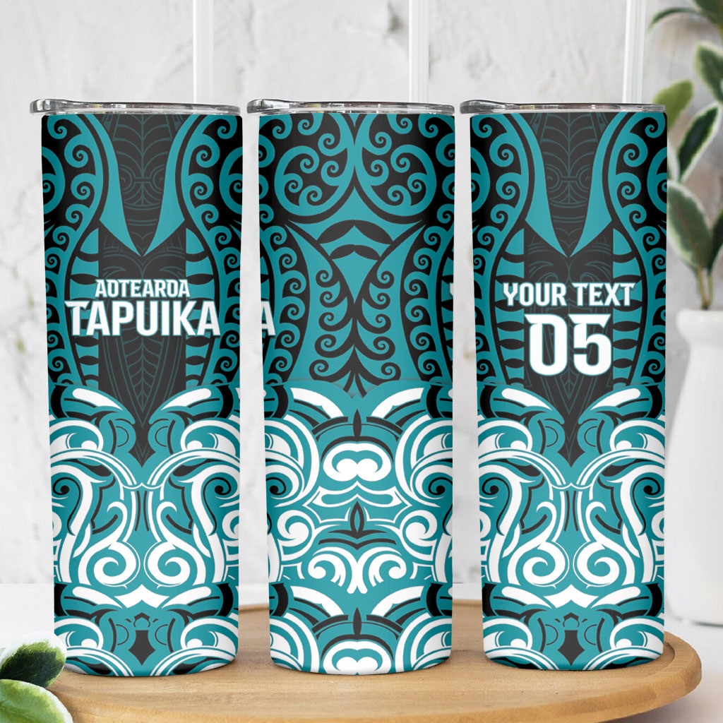 Custom Aotearoa Tapuika Skinny Tumbler New Zealand Traditional Maori Pattern DT05 - Polynesian Pride