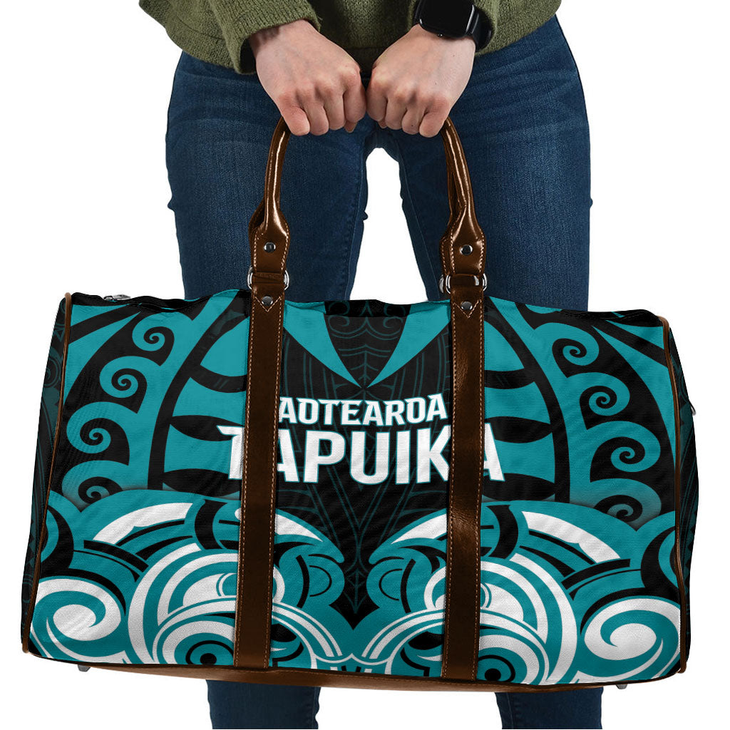 Aotearoa Tapuika Travel Bag New Zealand Traditional Maori Pattern DT05 Teal - Polynesian Pride
