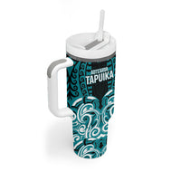 Custom Aotearoa Tapuika Tumbler With Handle New Zealand Traditional Maori Pattern DT05 - Polynesian Pride