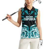 Custom Aotearoa Tapuika Women Sleeveless Polo Shirt New Zealand Traditional Maori Pattern DT05 - Polynesian Pride