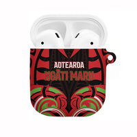Aotearoa Ngati Maru AirPods Case New Zealand Traditional Maori Pattern DT05 Red - Polynesian Pride