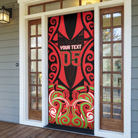 Custom Aotearoa Ngati Maru Door Cover New Zealand Traditional Maori Pattern DT05 - Polynesian Pride