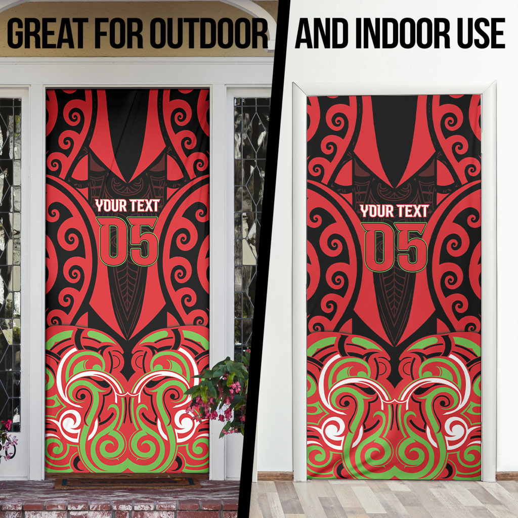Custom Aotearoa Ngati Maru Door Cover New Zealand Traditional Maori Pattern DT05 - Polynesian Pride