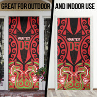 Custom Aotearoa Ngati Maru Door Cover New Zealand Traditional Maori Pattern DT05 - Polynesian Pride