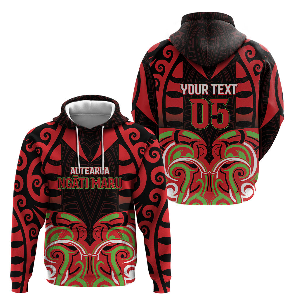 Custom Aotearoa Ngati Maru Hoodie New Zealand Traditional Maori Pattern DT05 - Polynesian Pride