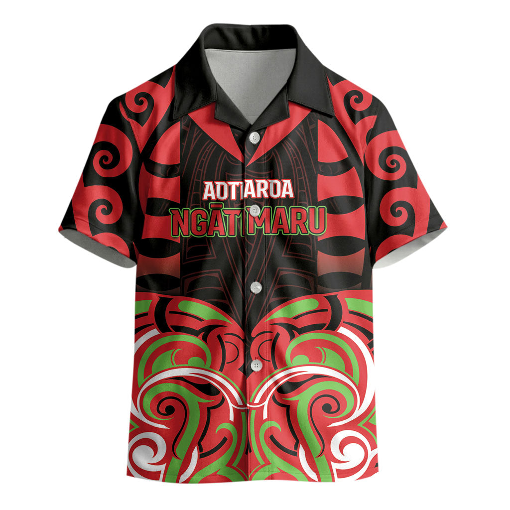 Custom Aotearoa Ngati Maru Kid Hawaiian Shirt New Zealand Traditional Maori Pattern DT05 - Polynesian Pride