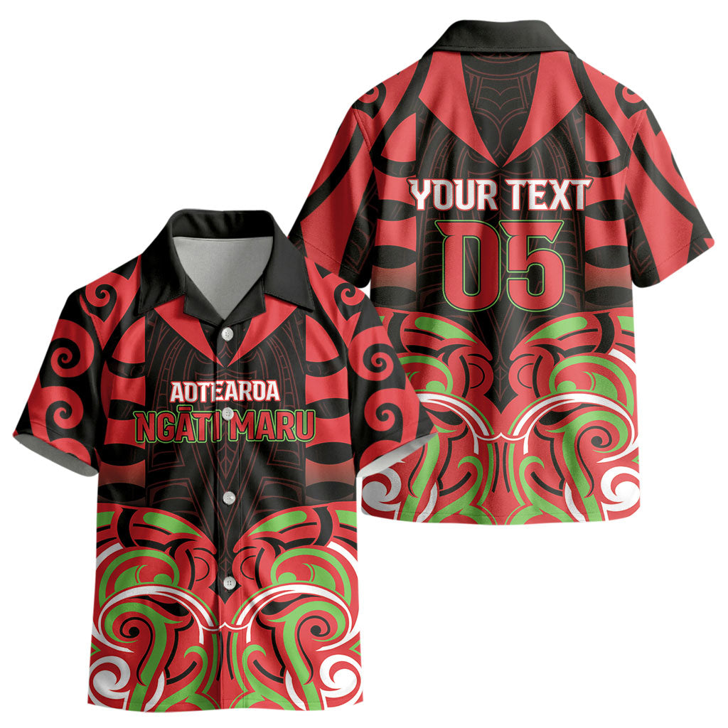 Custom Aotearoa Ngati Maru Kid Hawaiian Shirt New Zealand Traditional Maori Pattern DT05 - Polynesian Pride