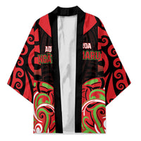 Custom Aotearoa Ngati Maru Kimono New Zealand Traditional Maori Pattern DT05 Unisex Red - Polynesian Pride