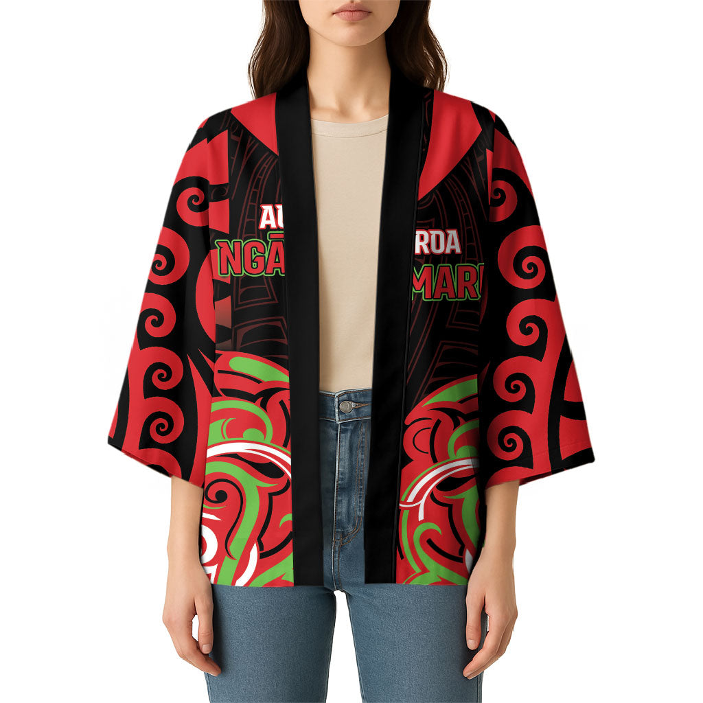 Custom Aotearoa Ngati Maru Kimono New Zealand Traditional Maori Pattern DT05 - Polynesian Pride