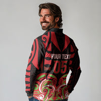 Custom Aotearoa Ngati Maru Long Sleeve Polo Shirt New Zealand Traditional Maori Pattern DT05 - Polynesian Pride
