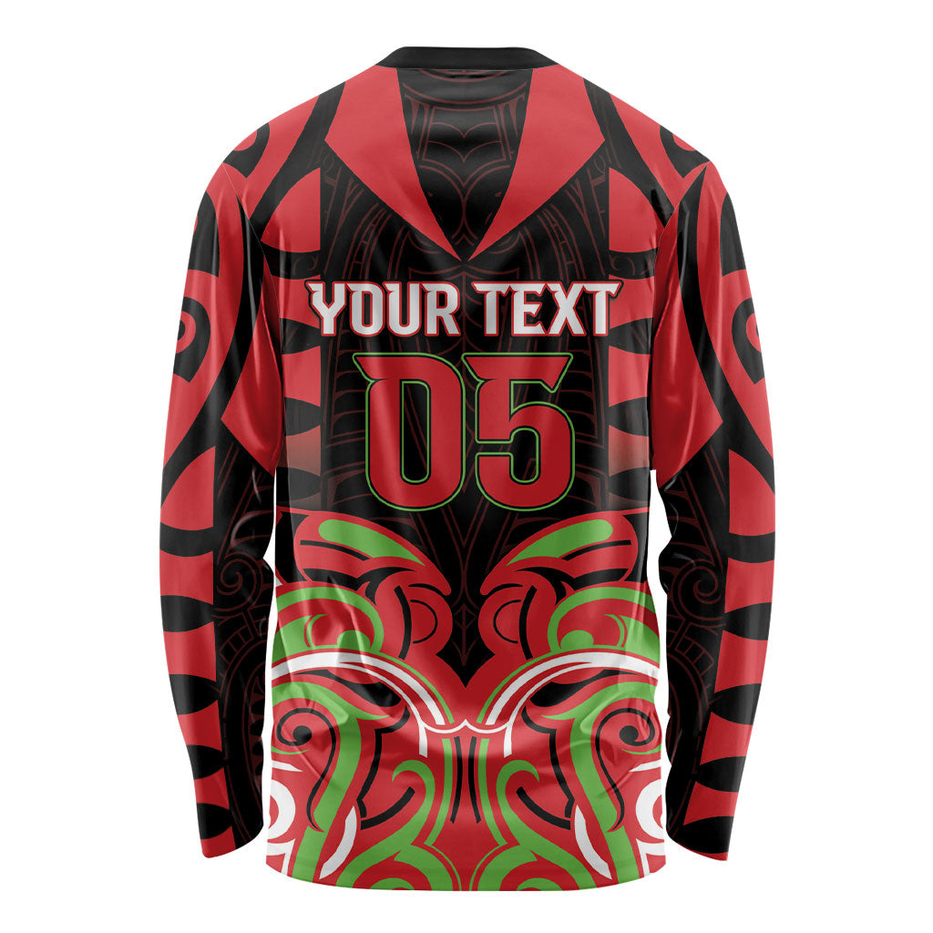Custom Aotearoa Ngati Maru Long Sleeve Shirt New Zealand Traditional Maori Pattern DT05 - Polynesian Pride
